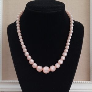 Vintage Pink Beaded Necklace